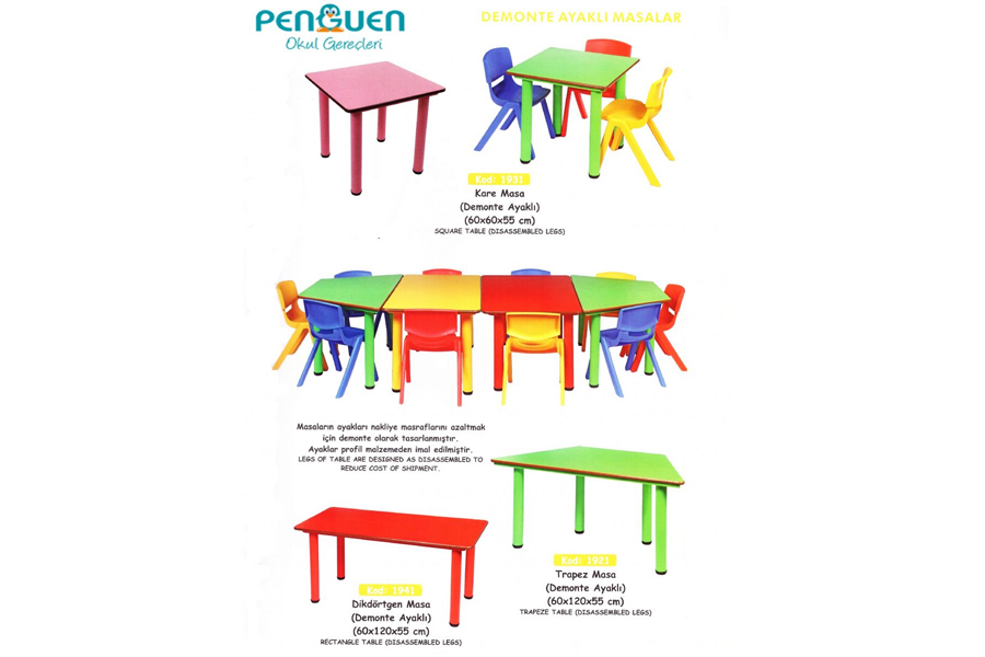 DEMONTE AYAKLI MASALAR